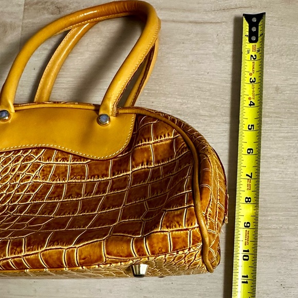 BEVERLY FELDMAN Rare Vintage Y2K Leather Crocodile Print Pocketbook Women’s OS - Picture 13 of 14